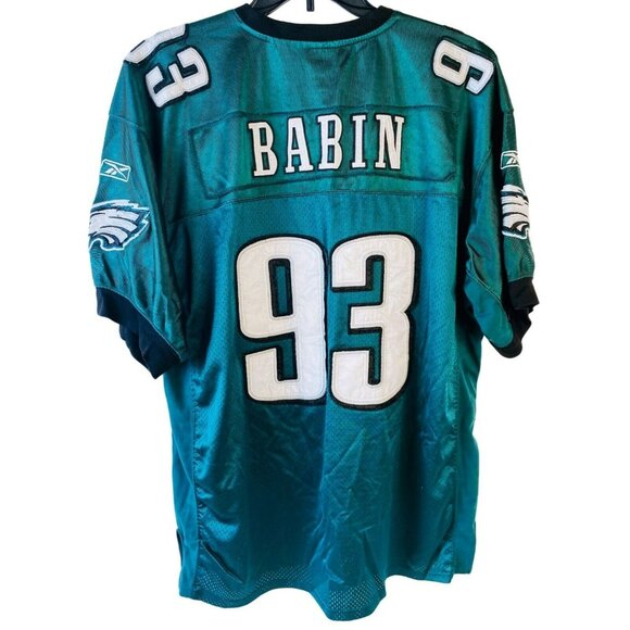 Reebok NFL Philadelphia Eagles Jason Babin #93 (ON FIELD) Jersey Size 52 - Picture 2 of 7
